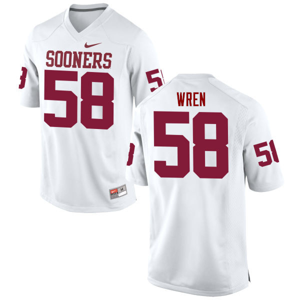 Oklahoma Sooners #58 Erick Wren College Football Jerseys Game-White